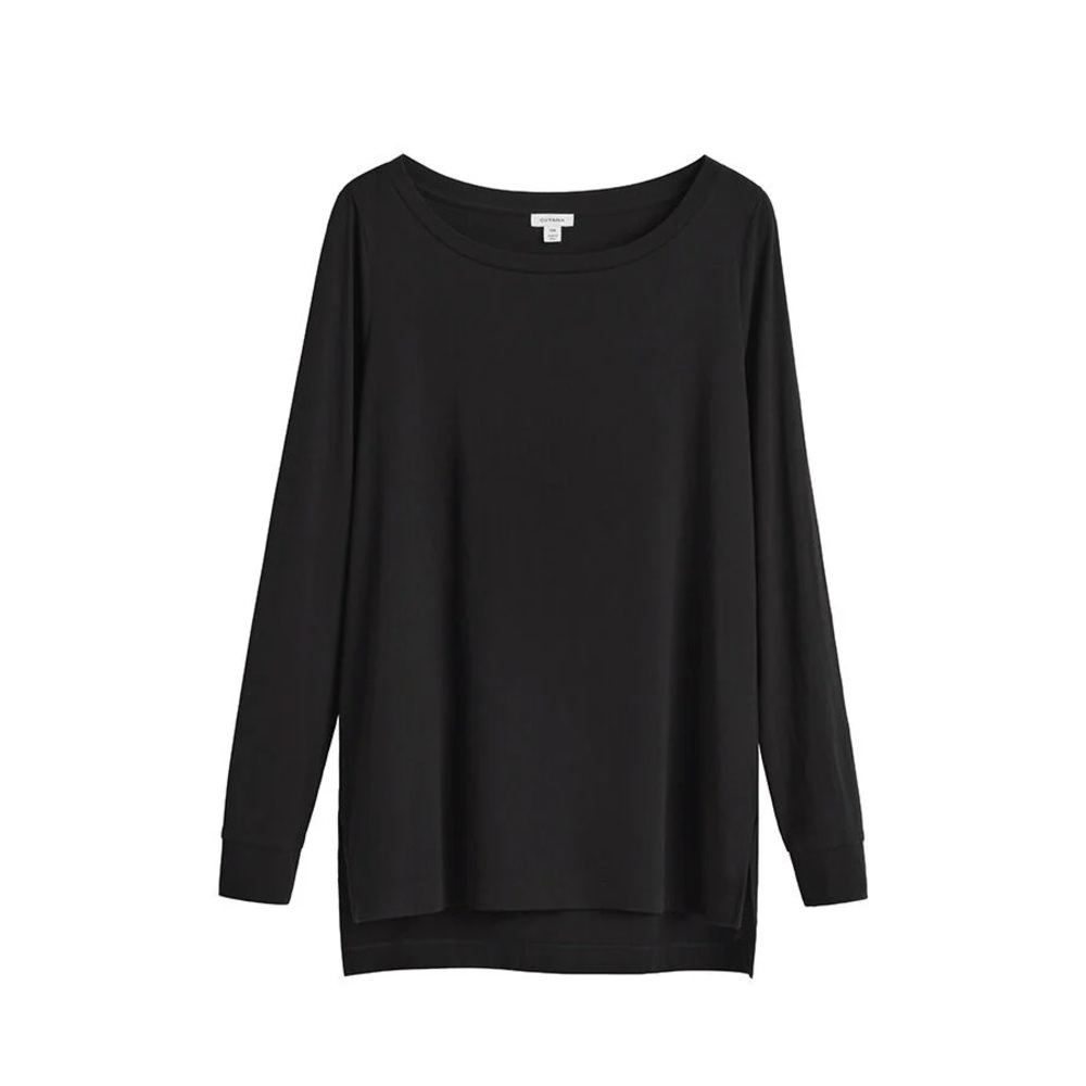 Cuyana Black Long-Sleeve Tee